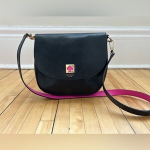 Kate Spade Doreen Crossbody Bag in Pink and Black with Magnetic Closure